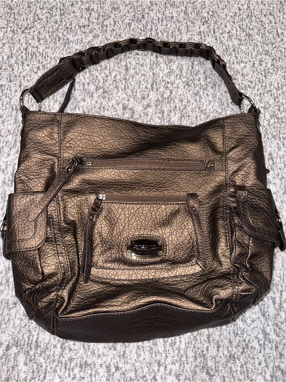 Rosetti Metallic Brown/Bronze Hobo Bag EUC